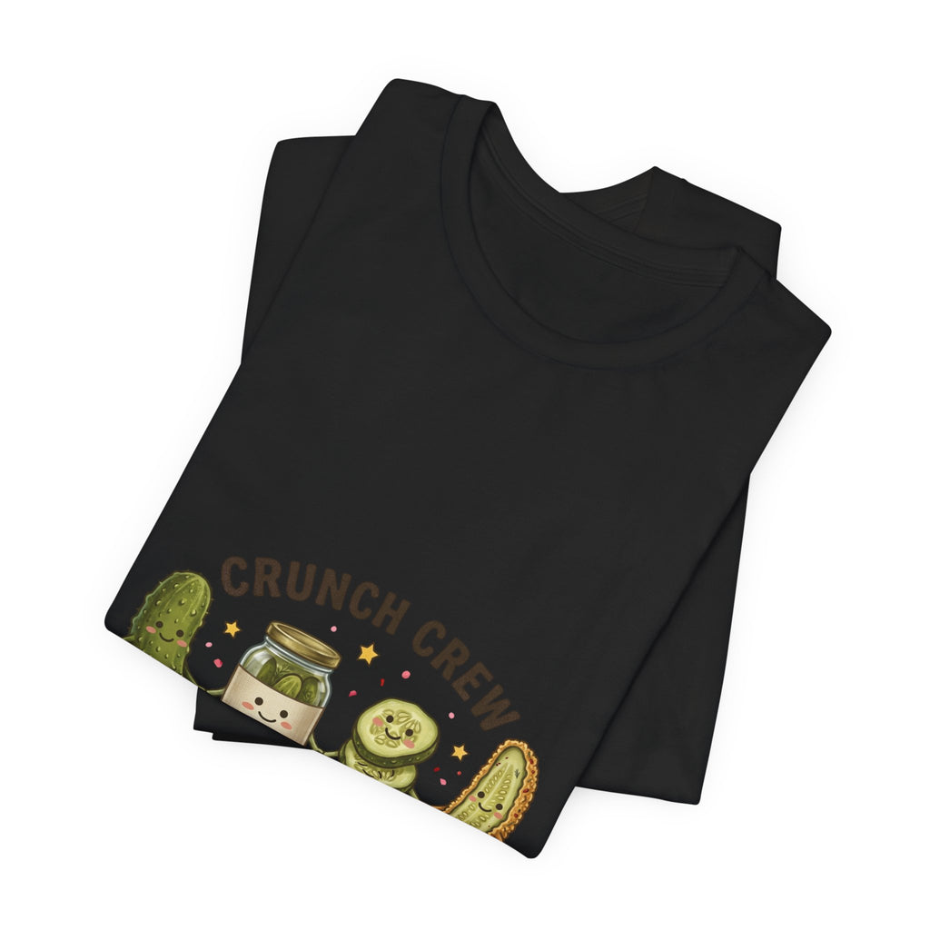 Crunch Crew Pickle Graphic Tee | Cute Kawaii Pickles, Snack Sip Repeat