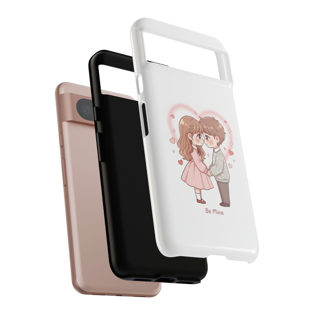 NDR™ Cute Couple "Be Mine" Phone Case. Romantic Valentine’s Protective Cover