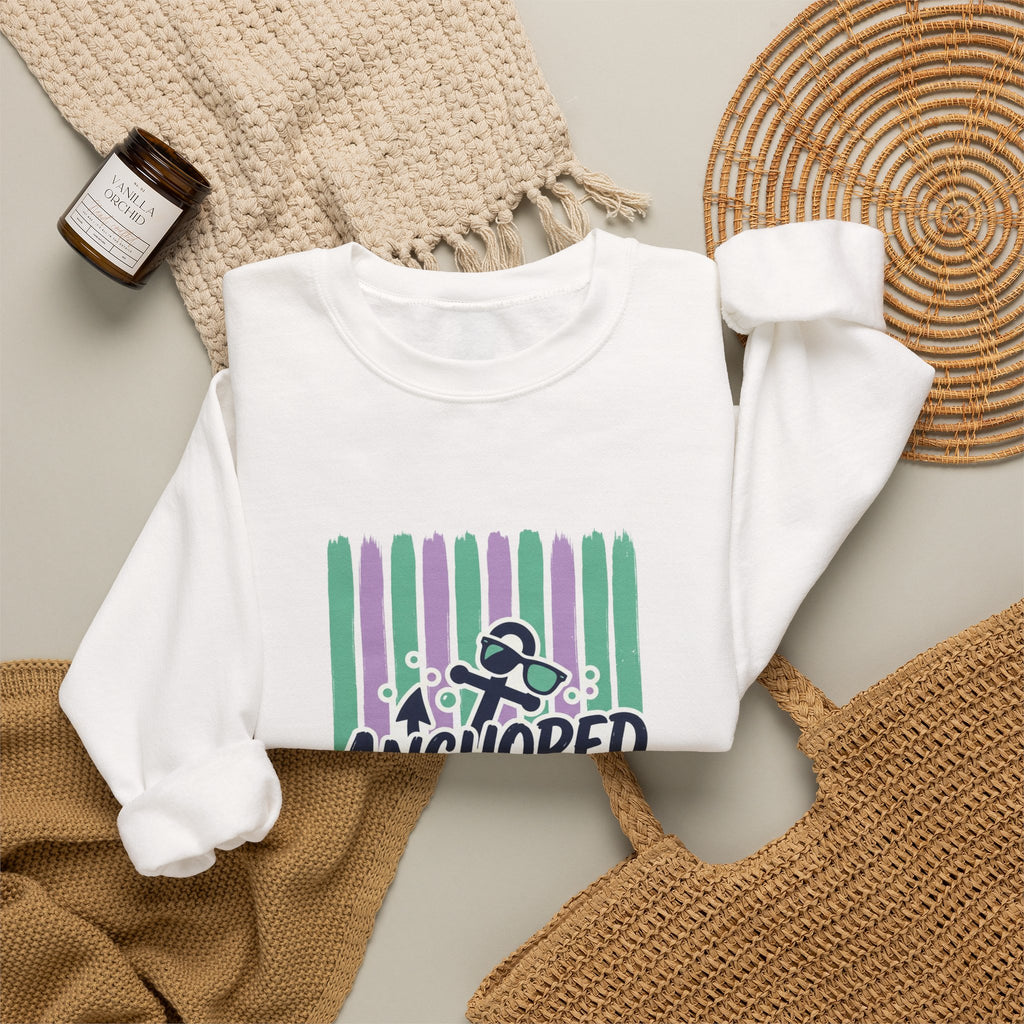 Anchored and Unbothered Sweatshirt | Cruise Vacation, Nautical Anchor Tee