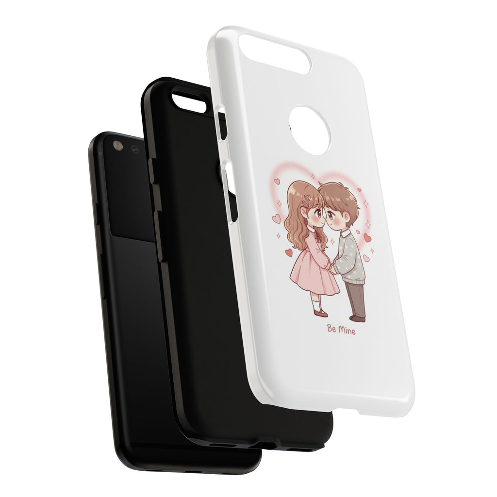 NDR™ Cute Couple "Be Mine" Phone Case. Romantic Valentine’s Protective Cover