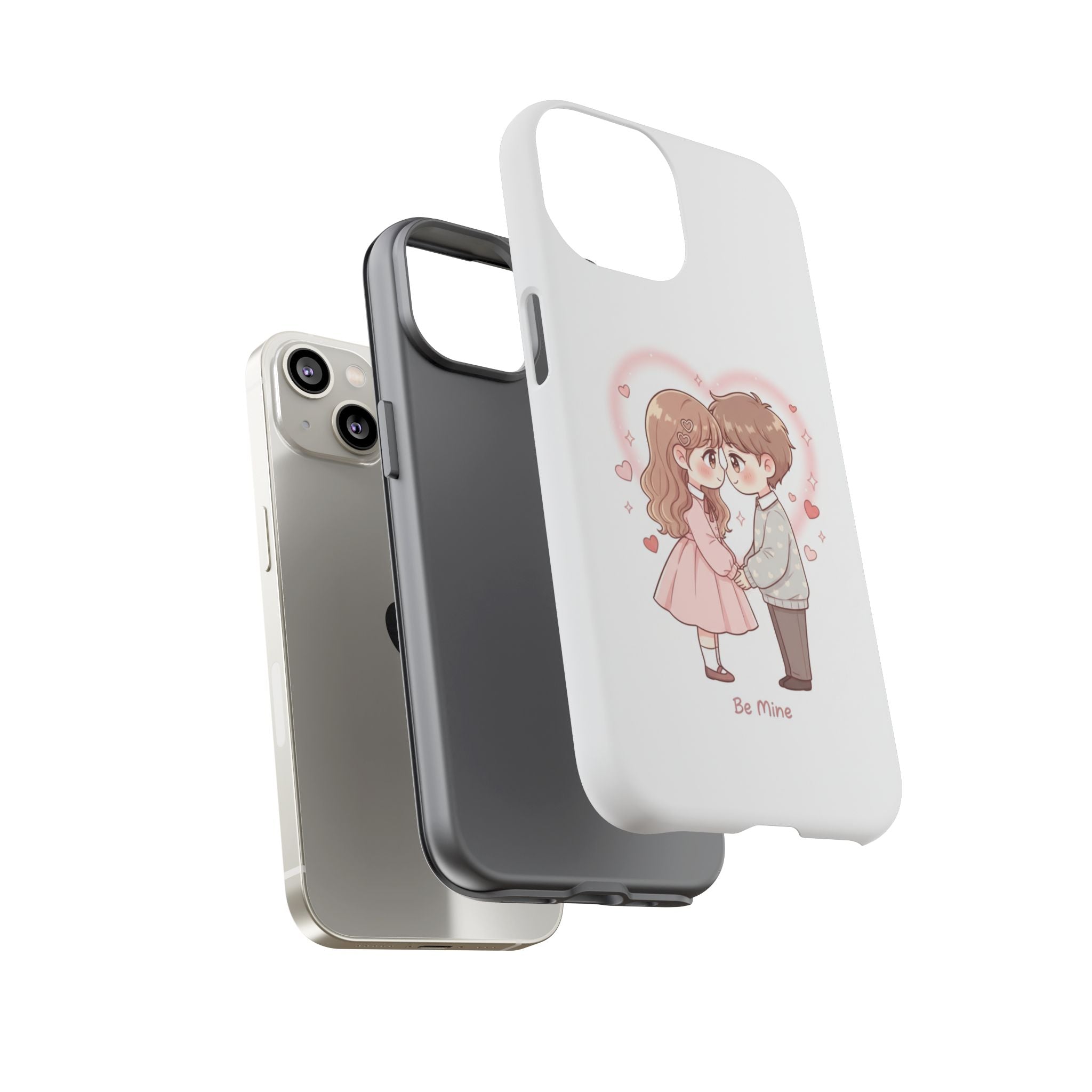 NDR™ Cute Couple "Be Mine" Phone Case. Romantic Valentine’s Protective Cover