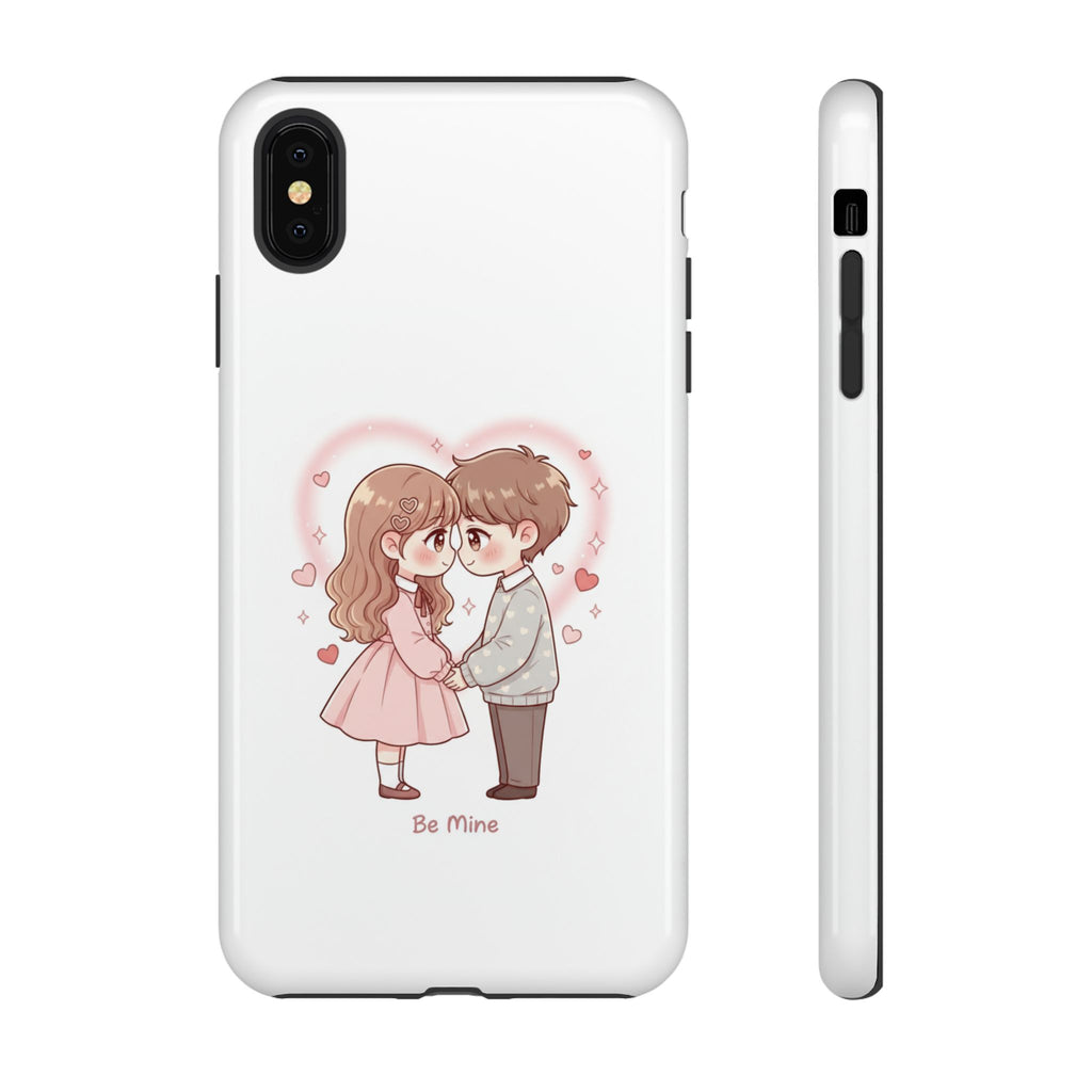NDR™ Cute Couple "Be Mine" Phone Case. Romantic Valentine’s Protective Cover