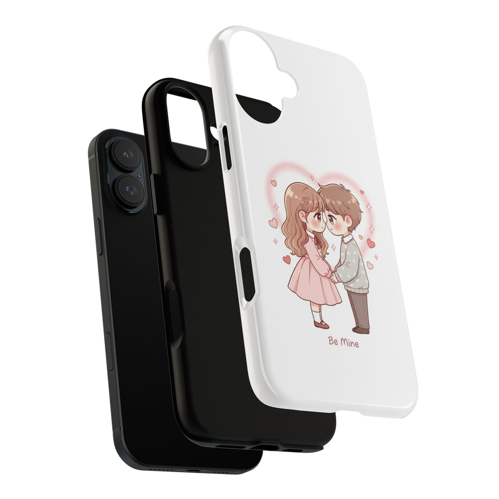 NDR™ Cute Couple "Be Mine" Phone Case. Romantic Valentine’s Protective Cover