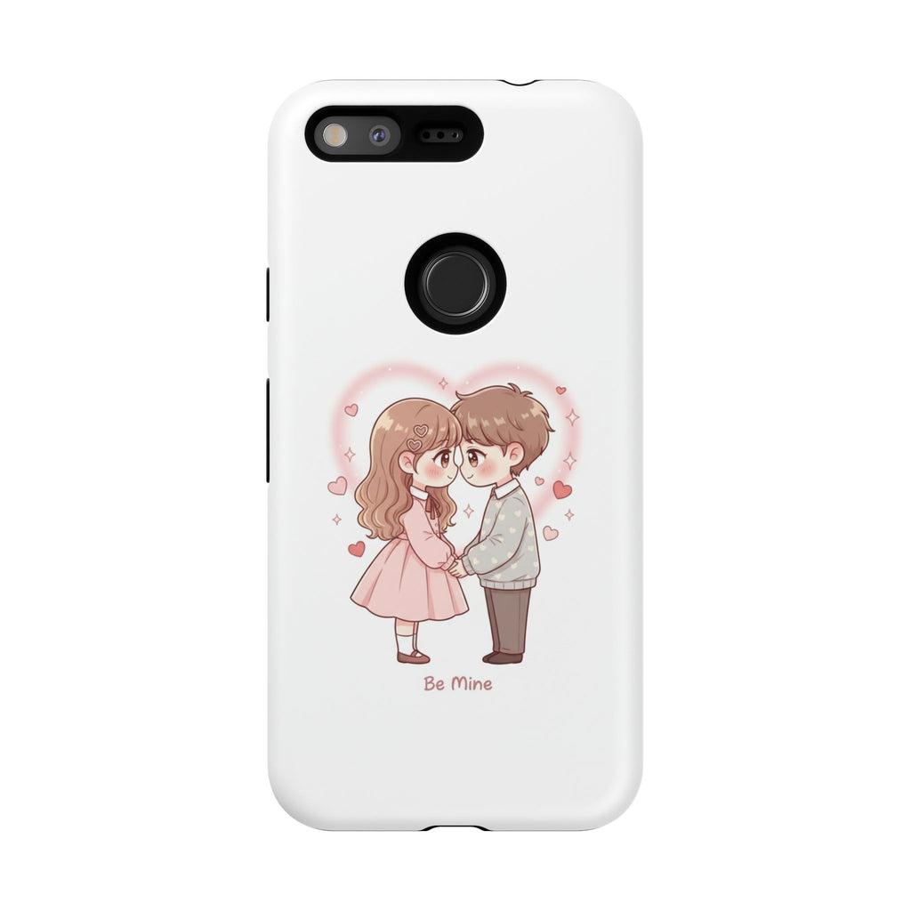 NDR™ Cute Couple "Be Mine" Phone Case. Romantic Valentine’s Protective Cover