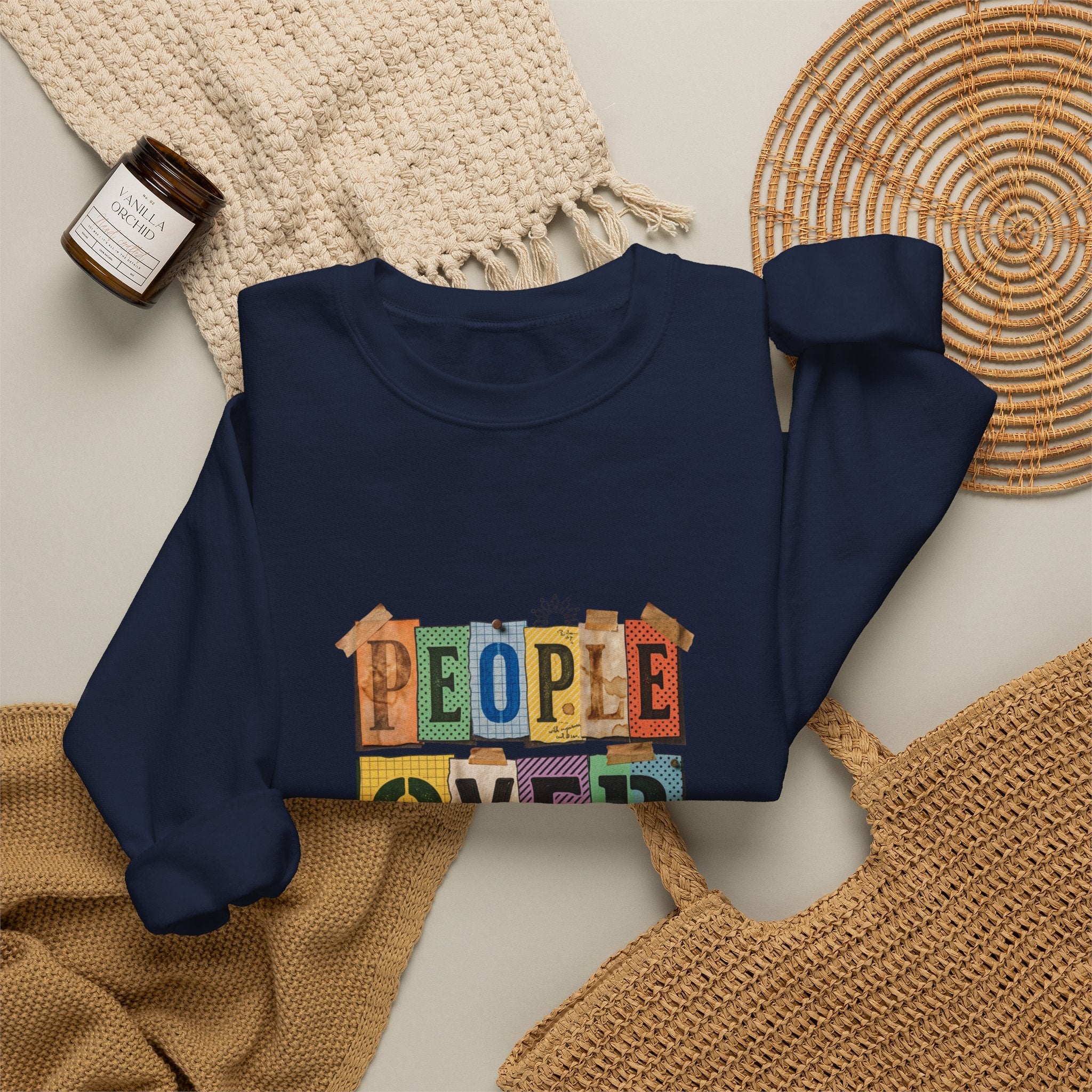 People Over Profit Crewneck Sweatshirt | Values-Led Statement Apparel