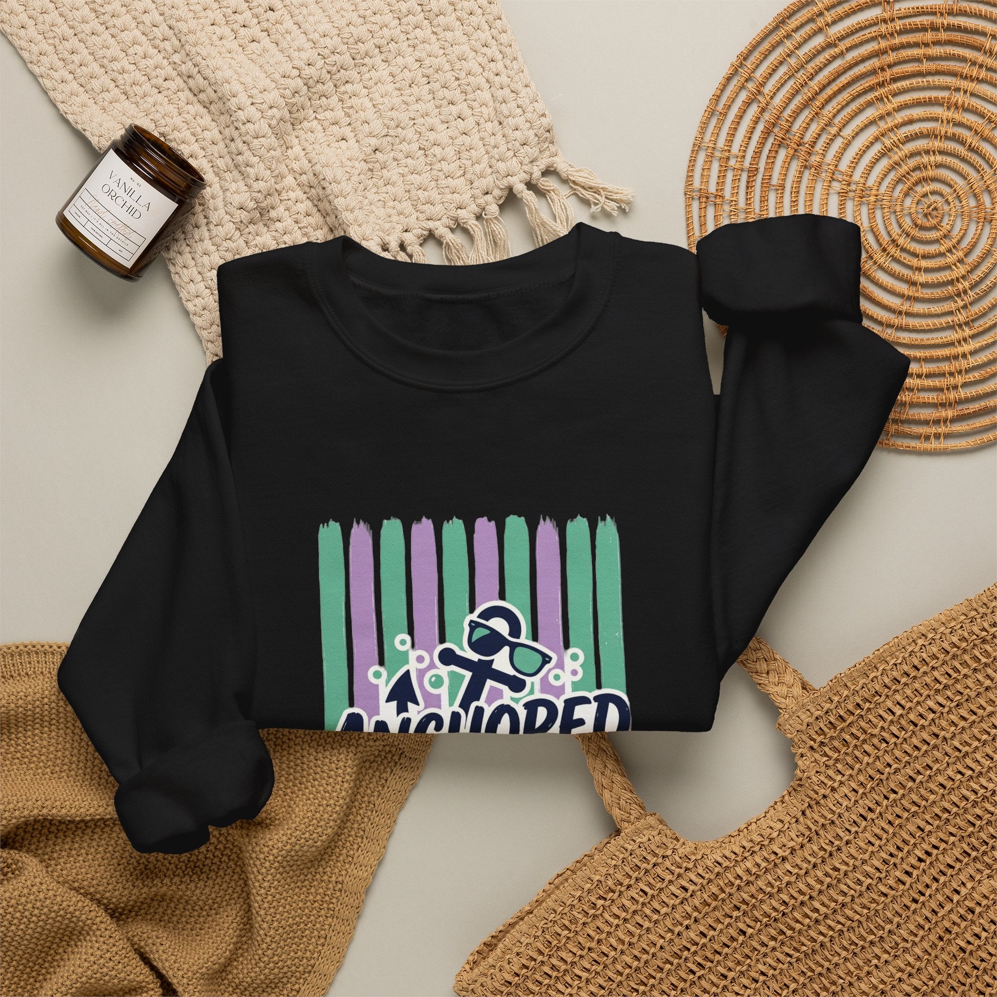 Anchored and Unbothered Sweatshirt | Cruise Vacation, Nautical Anchor Tee