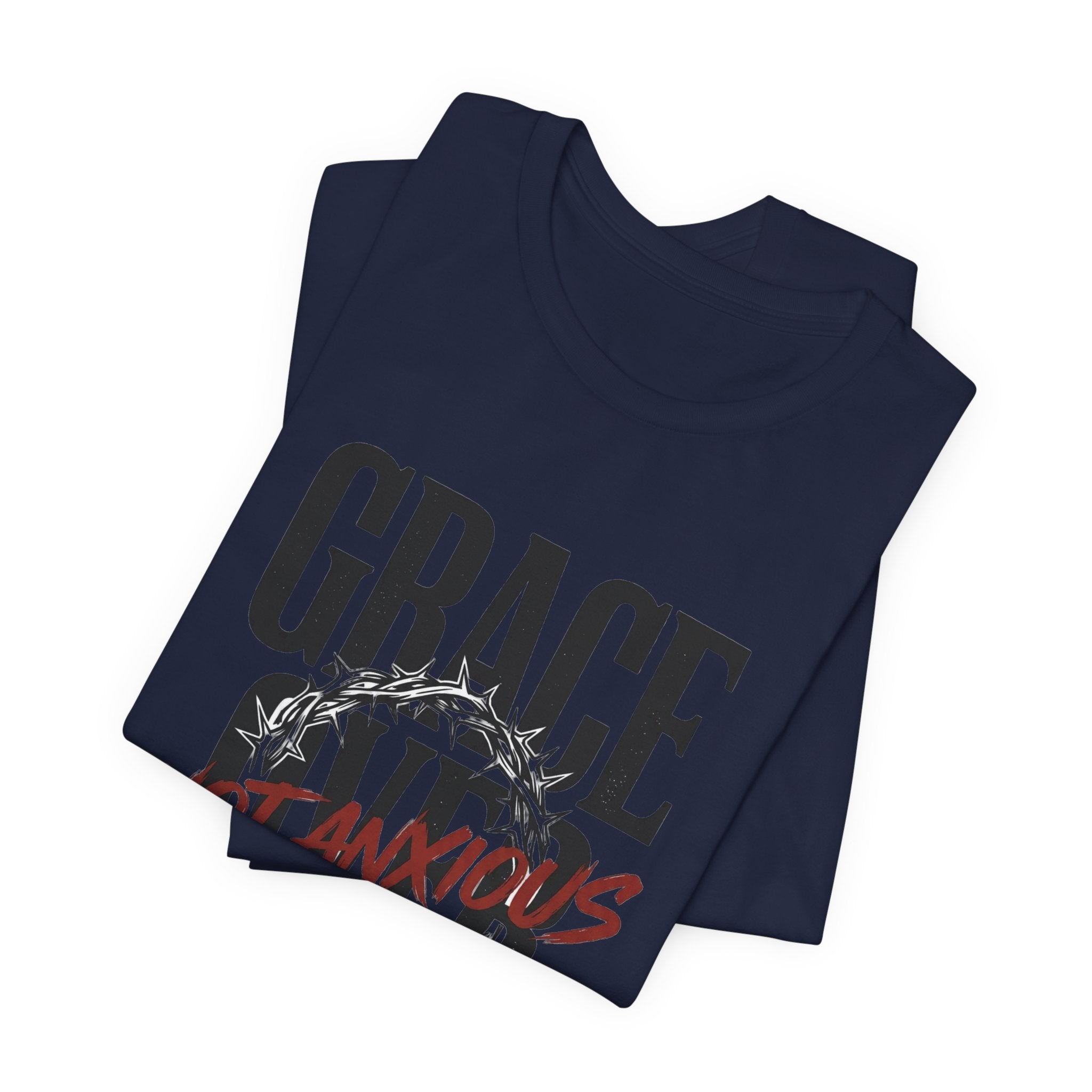 Grace Over Fear T-Shirt | Christian Streetwear, Distressed Typography, Thorn Graphic