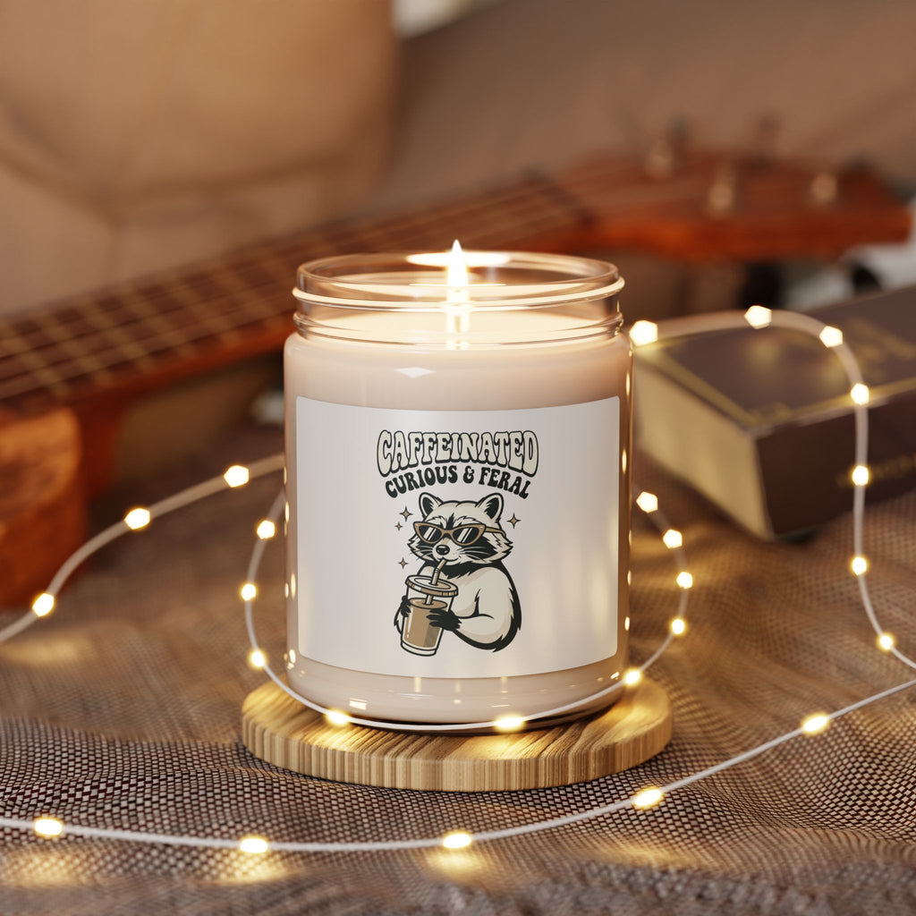Caffeinated Feral Raccoon Candle | Soy 9oz, Nocturnal Wilderness Aesthetic