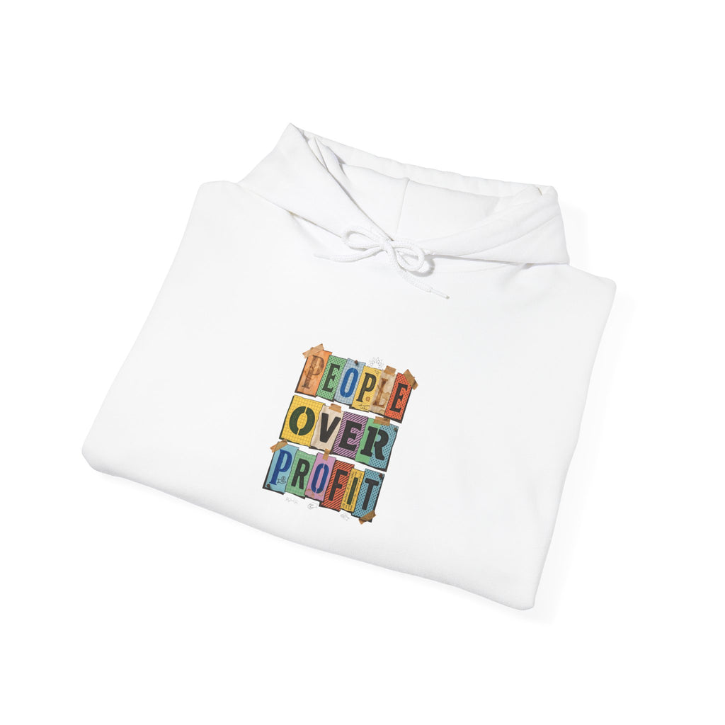 People Over Profit hoodie | Values-led statement apparel, social justice message