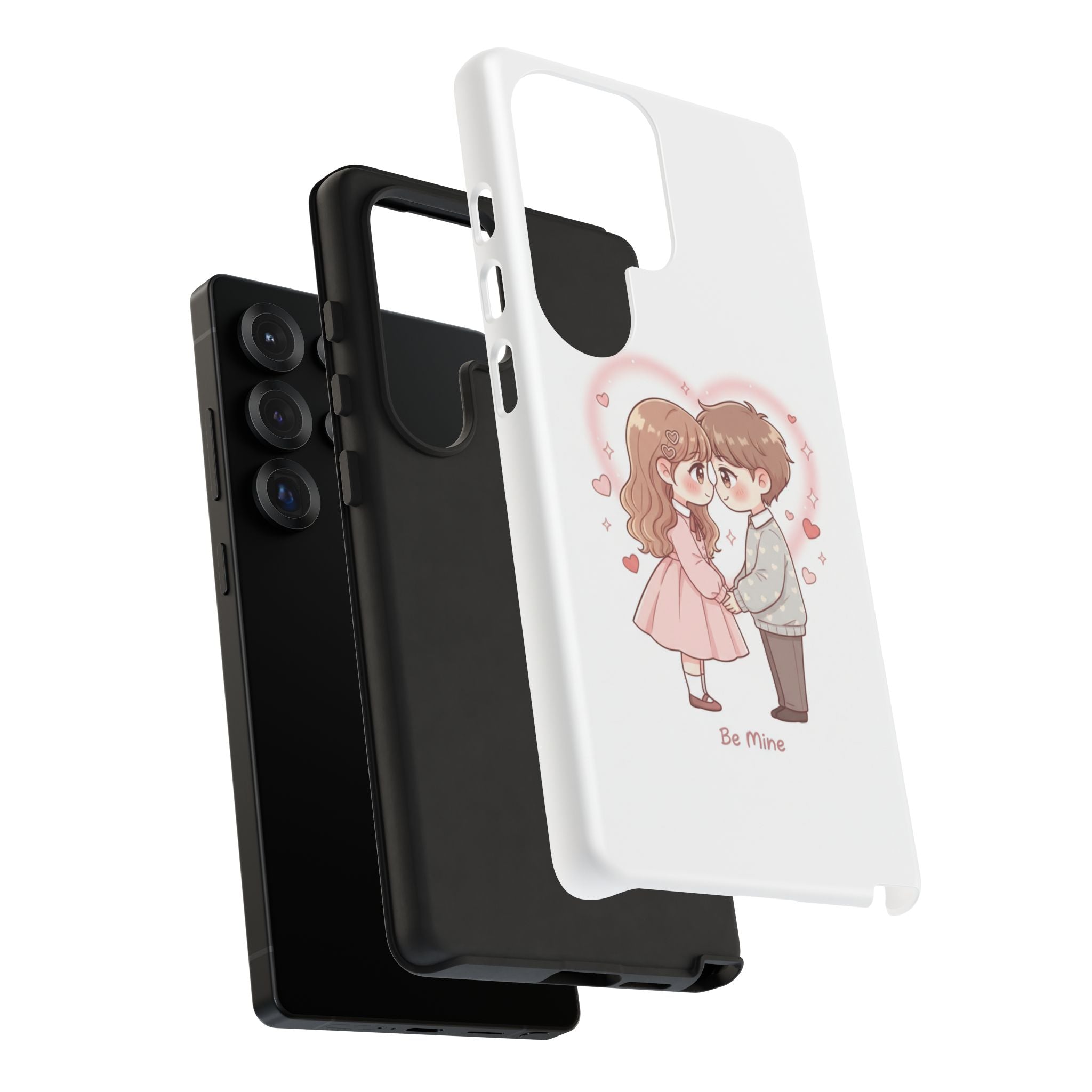 NDR™ Cute Couple "Be Mine" Phone Case. Romantic Valentine’s Protective Cover