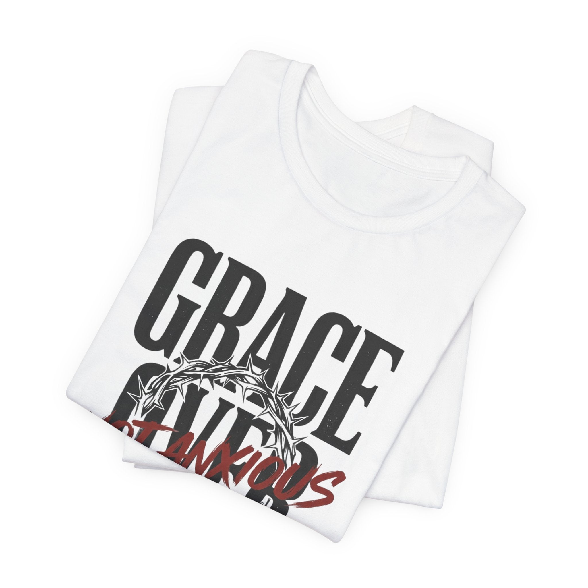Grace Over Fear T-Shirt | Christian Streetwear, Distressed Typography, Thorn Graphic