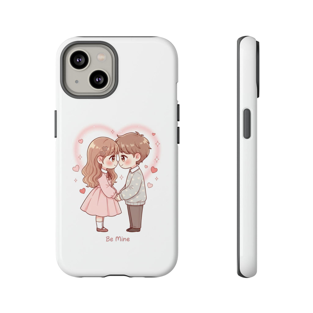 NDR™ Cute Couple "Be Mine" Phone Case. Romantic Valentine’s Protective Cover