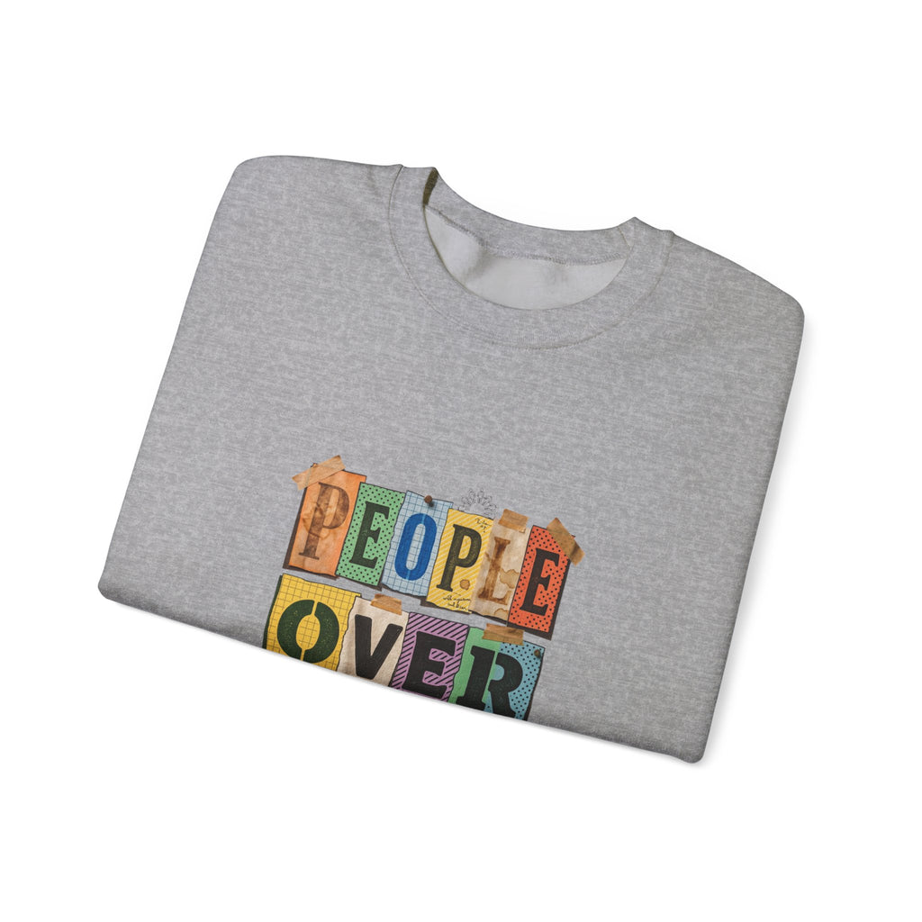 People Over Profit Crewneck Sweatshirt | Values-Led Statement Apparel