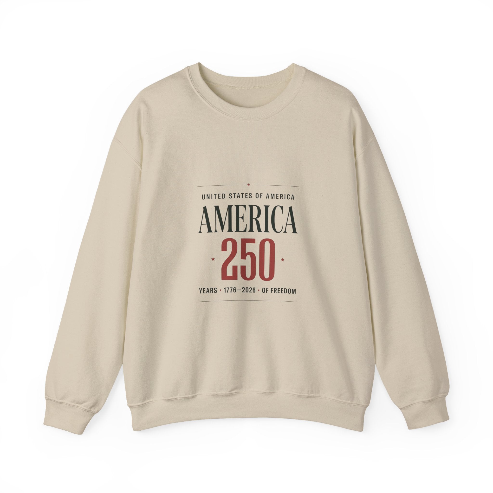 America 250 Crewneck Sweatshirt | 4th of July 250th Anniversary Patriotic